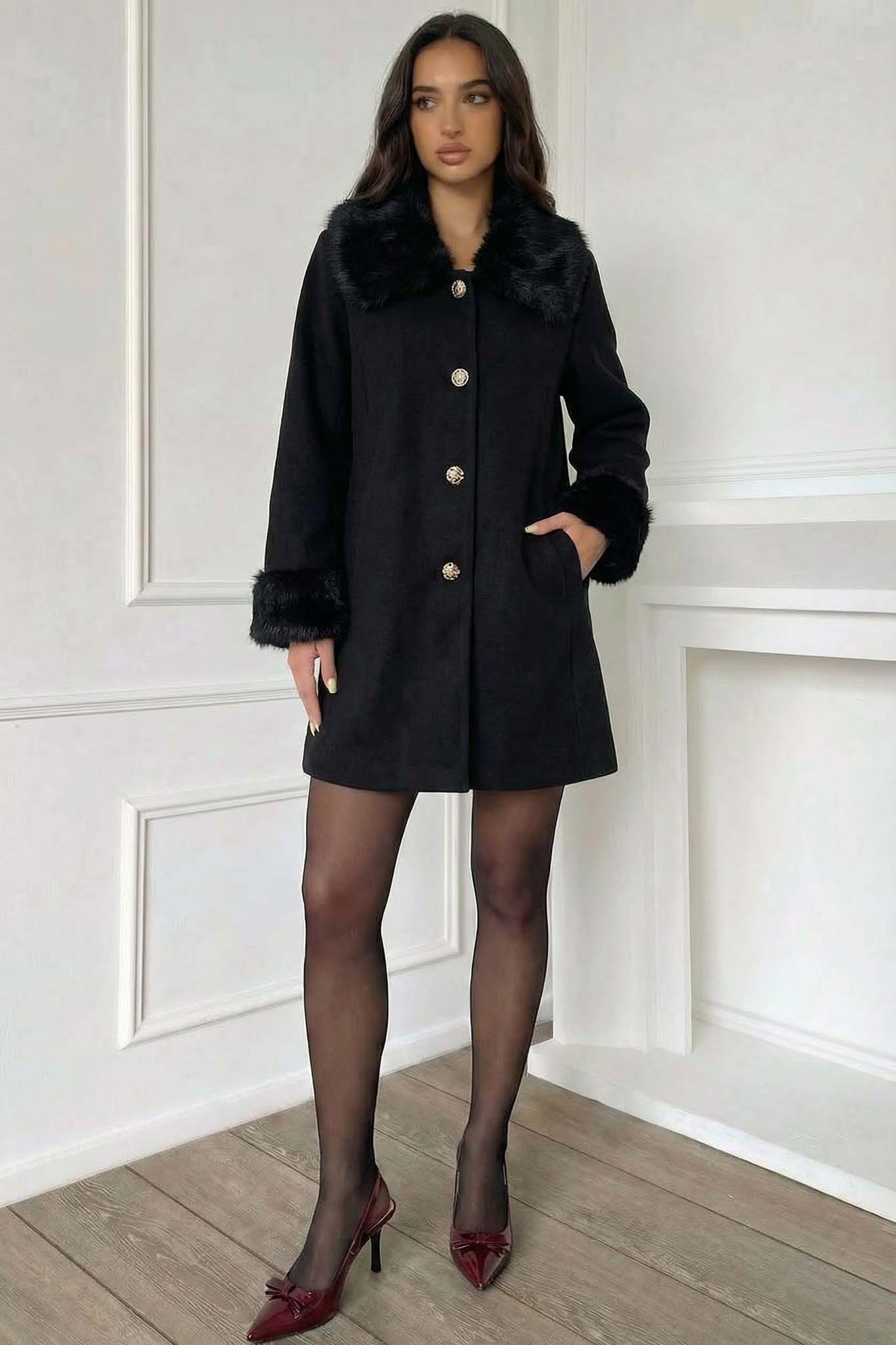 Kanelia Παλτό μαύρο Kanelia Παλτό μαύρο - Image 1