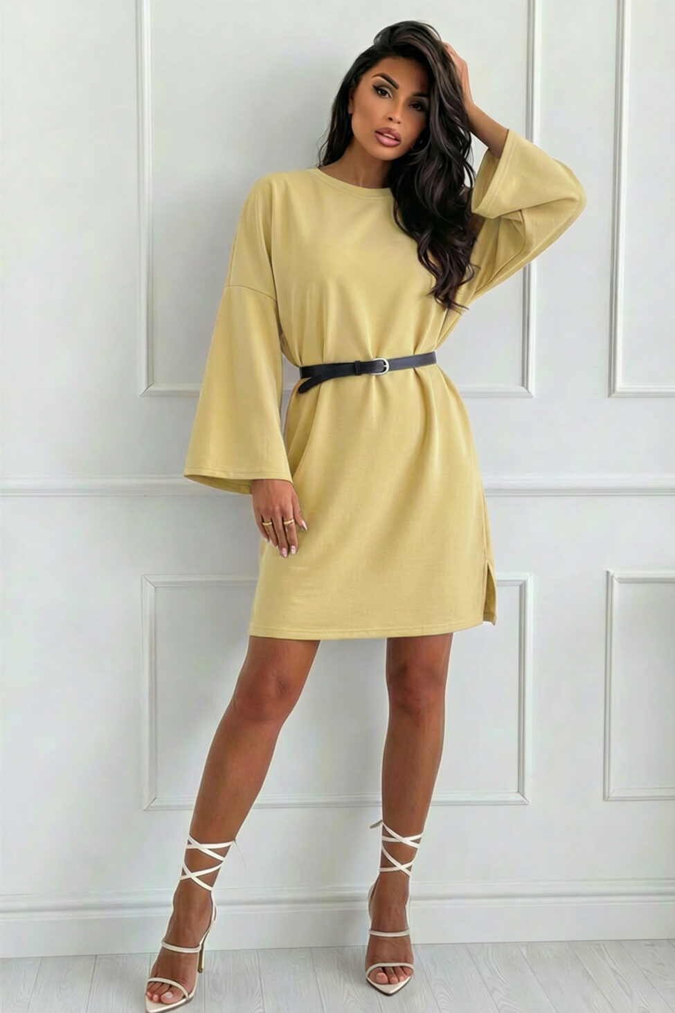 Kanna Φόρεμα Μίνι Με Ζώνη κίτρινο - Image 2