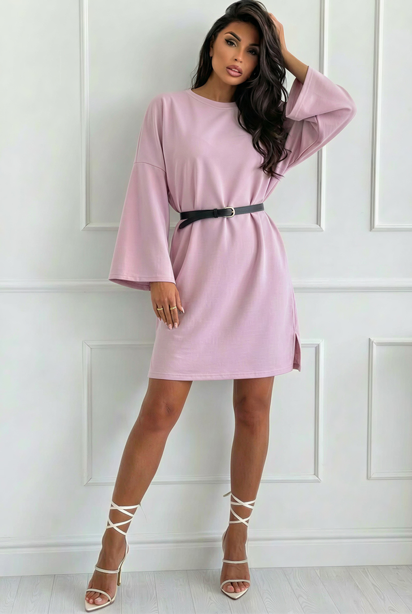 Kanna Φόρεμα Μίνι Με Ζώνη ροζ Kanna Φόρεμα Μίνι Με Ζώνη ροζ - Image 1