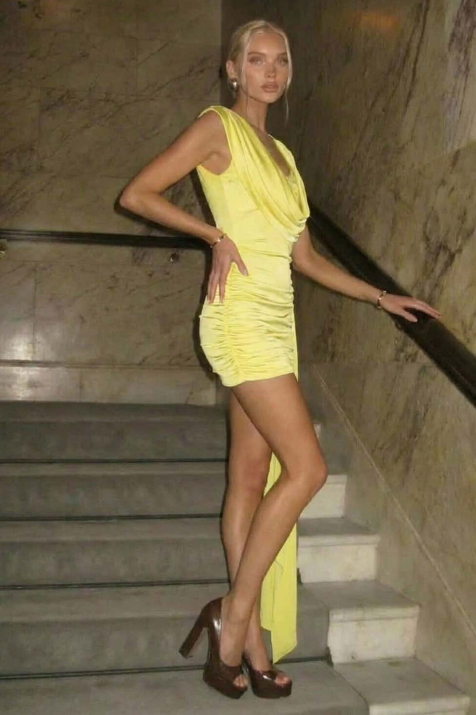 Katniss μίνι φόρεμα κίτρινο - Image 2