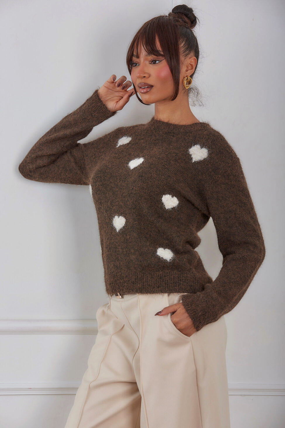 Maraya πουλόβερ καφέ - Image 2