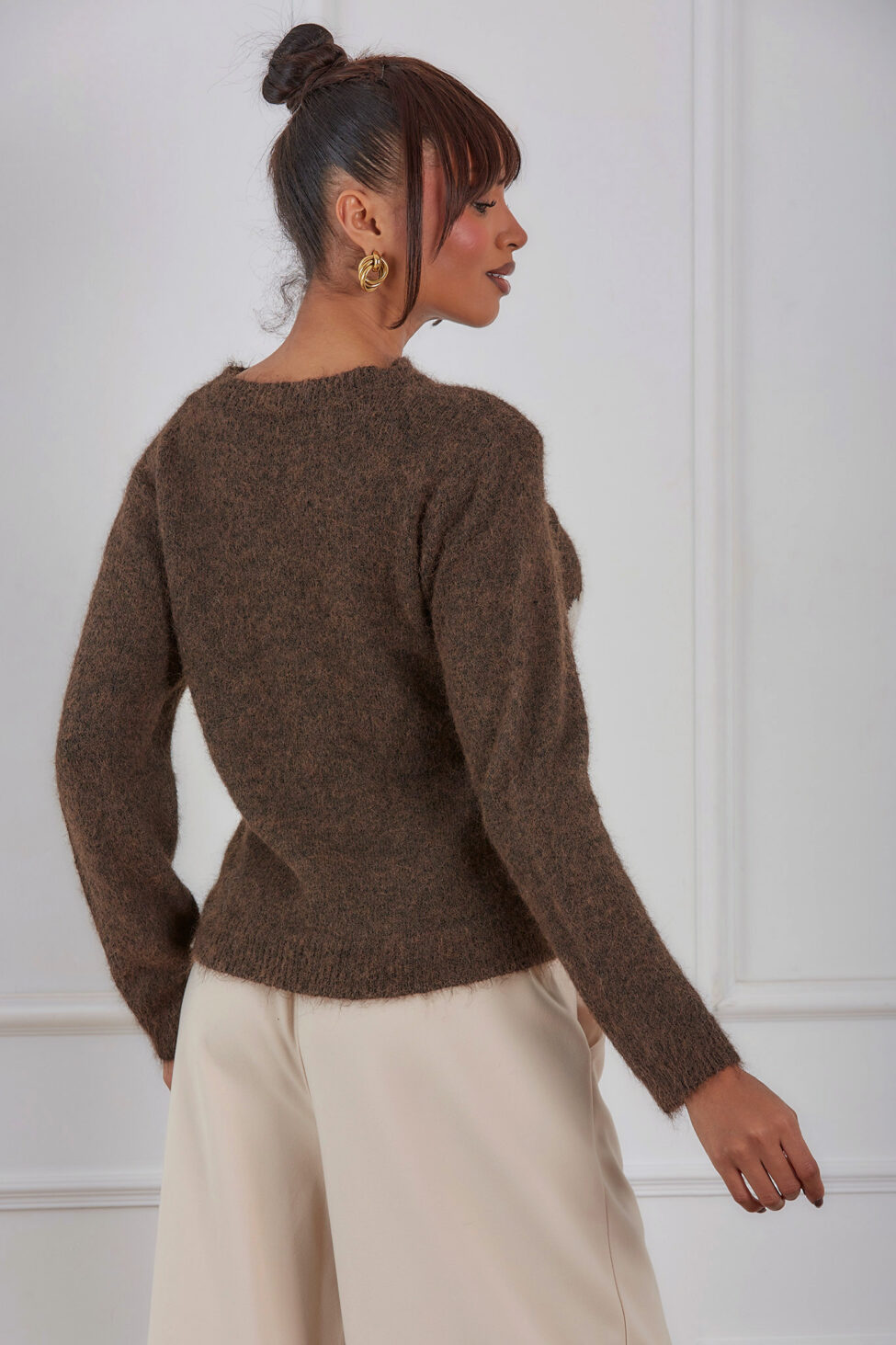 Maraya πουλόβερ καφέ - Image 4