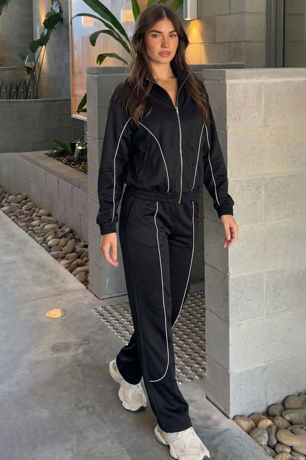 Maybell σετ ζακέτα παντελόνι μαύρο - Image 3