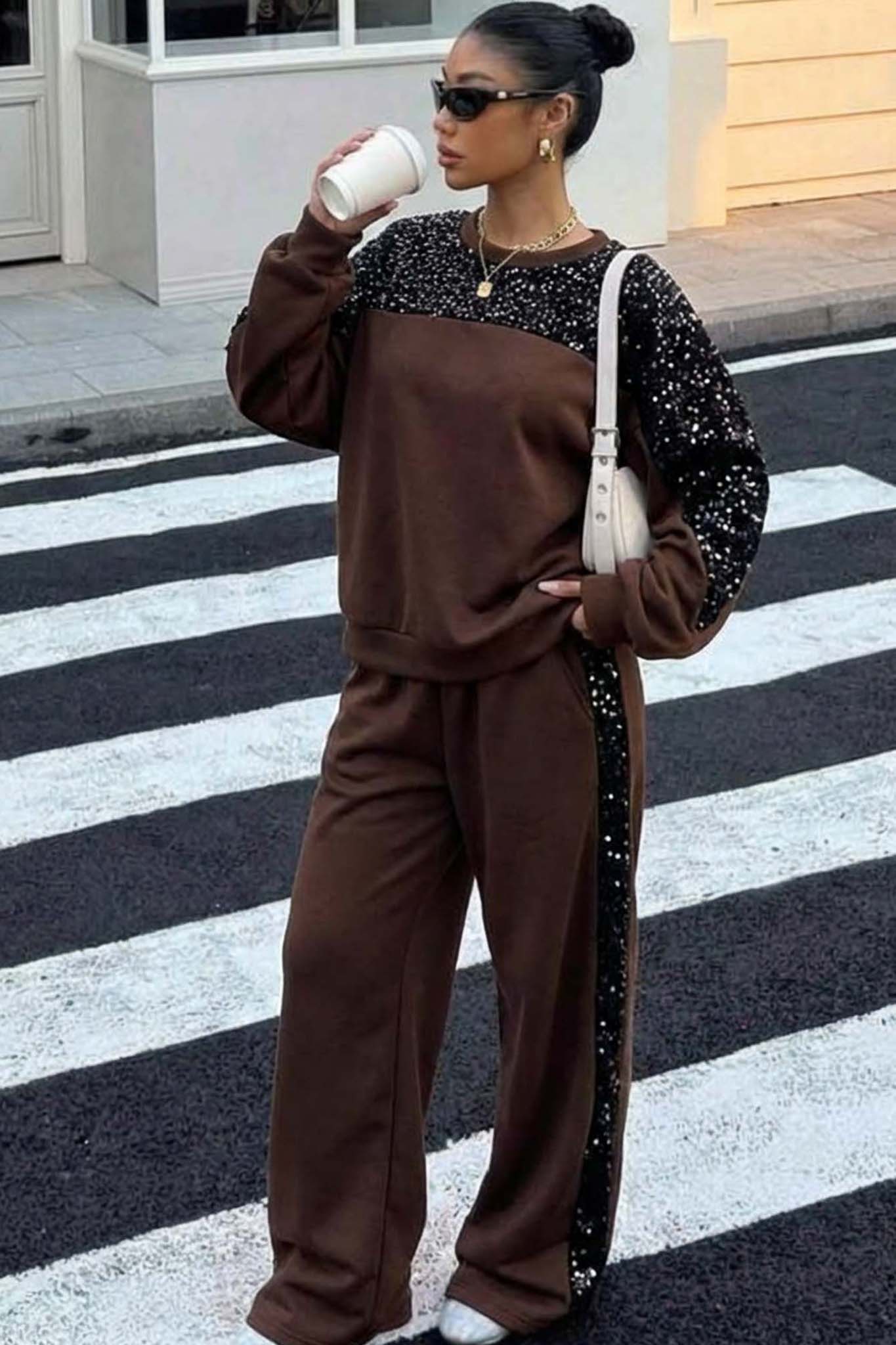 Millionaire Σετ παντελόνι φούτερ καφέ Millionaire Σετ παντελόνι φούτερ καφέ - Image 1