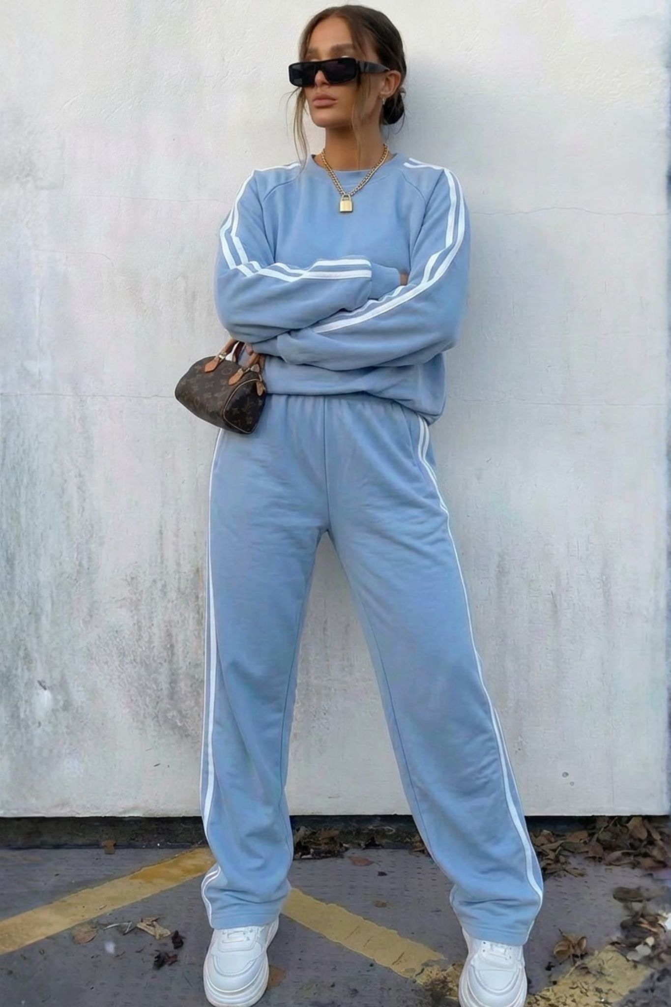 Musk σετ φούτερ φόρμα μπλε Musk σετ φούτερ φόρμα μπλε - Image 1