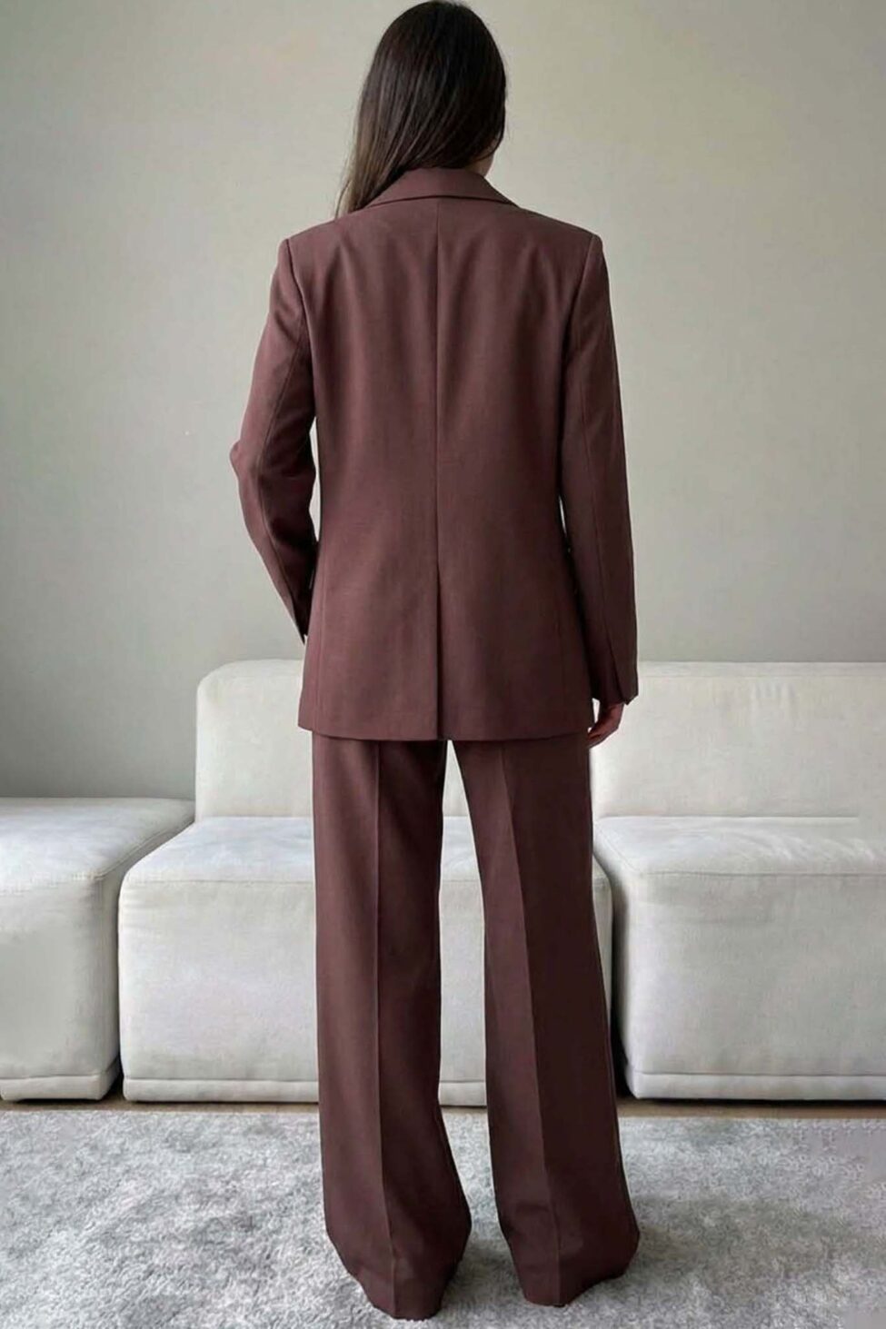 Nepeta σετ σακάκιι με παντελόνι καφέ - Image 2