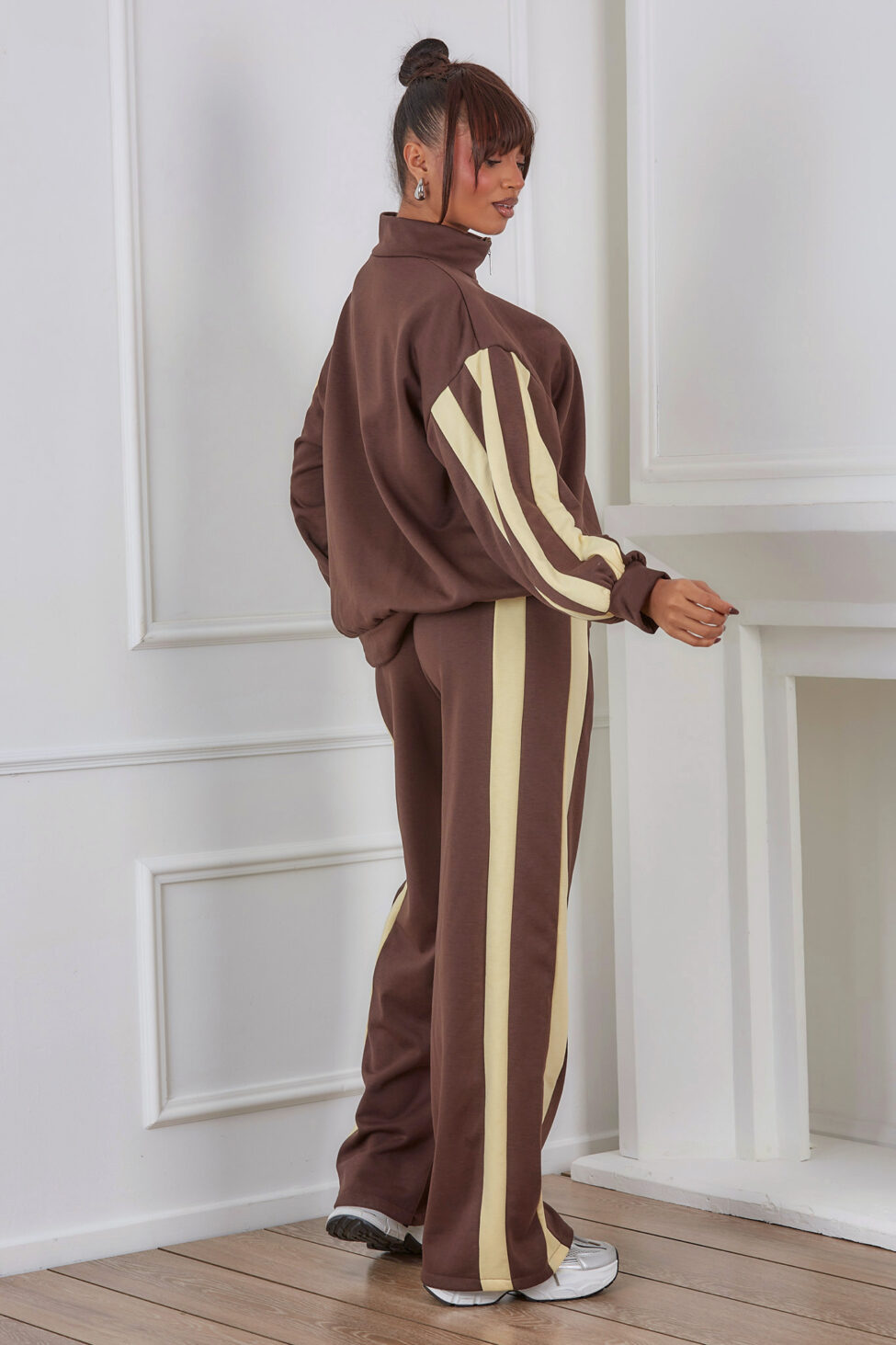 Omar Σετ Ζακέτα Παντελόνι καφέ - Image 4