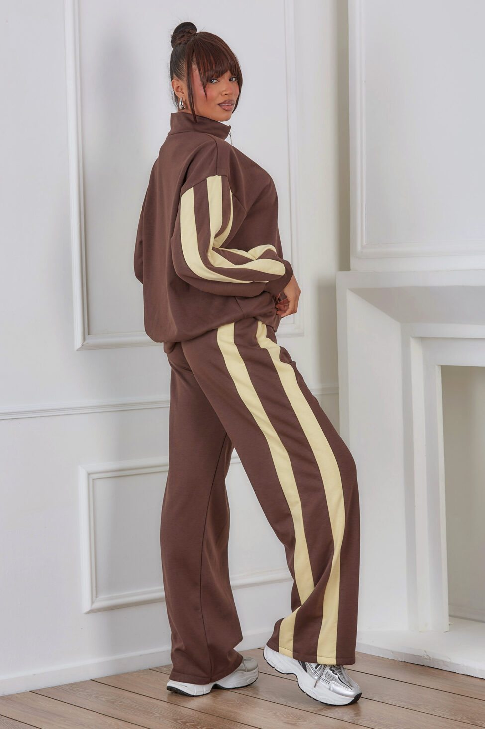 Omar Σετ Ζακέτα Παντελόνι καφέ - Image 5