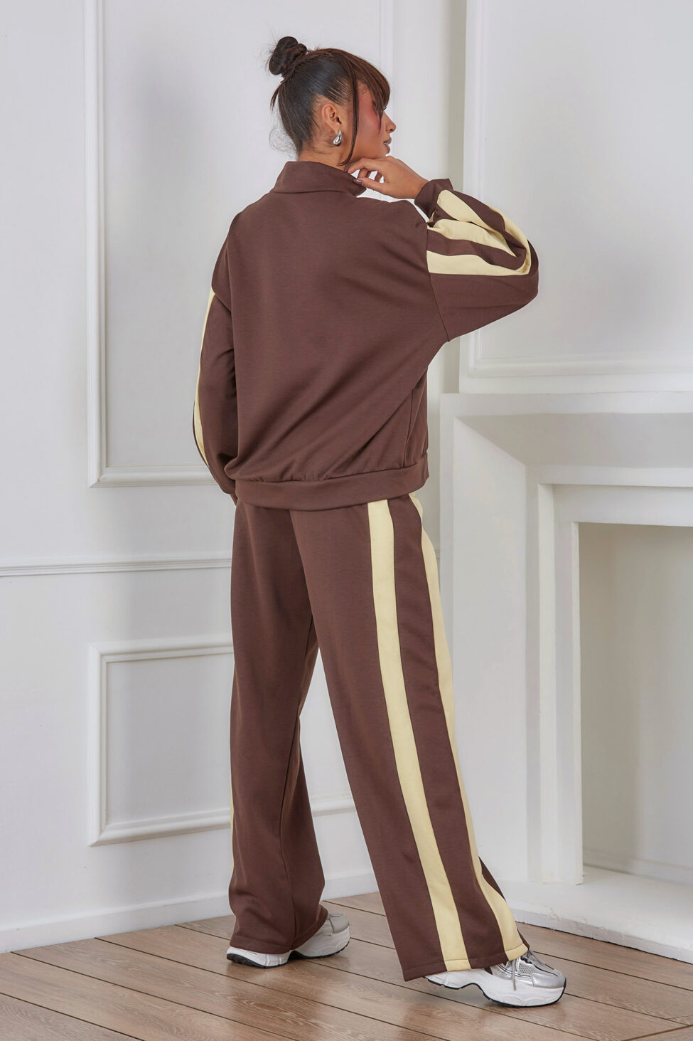 Omar Σετ Ζακέτα Παντελόνι καφέ - Image 6