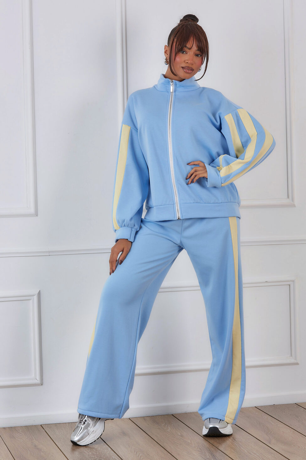 Omar Σετ Ζακέτα Παντελόνι σιελ - Image 2