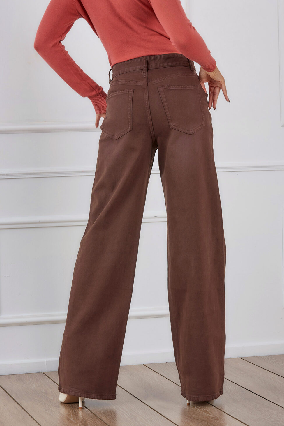 Optimus Τζιν Παντελόνι καφέ - Image 3