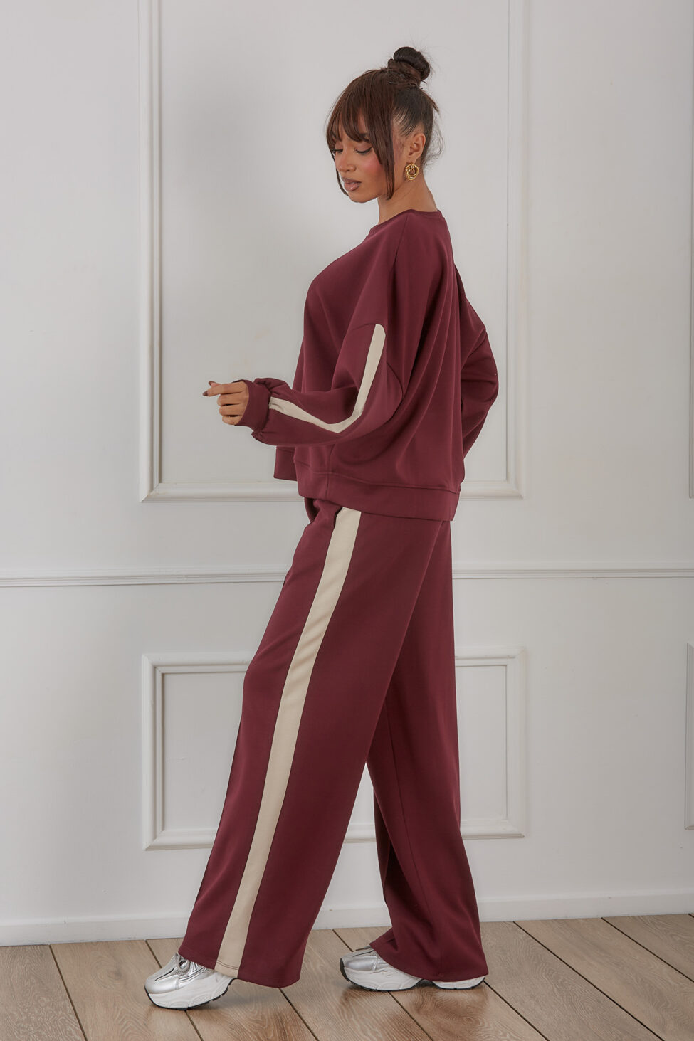 Picco σετ φούτερ παντελόνι μπορντό - Image 2