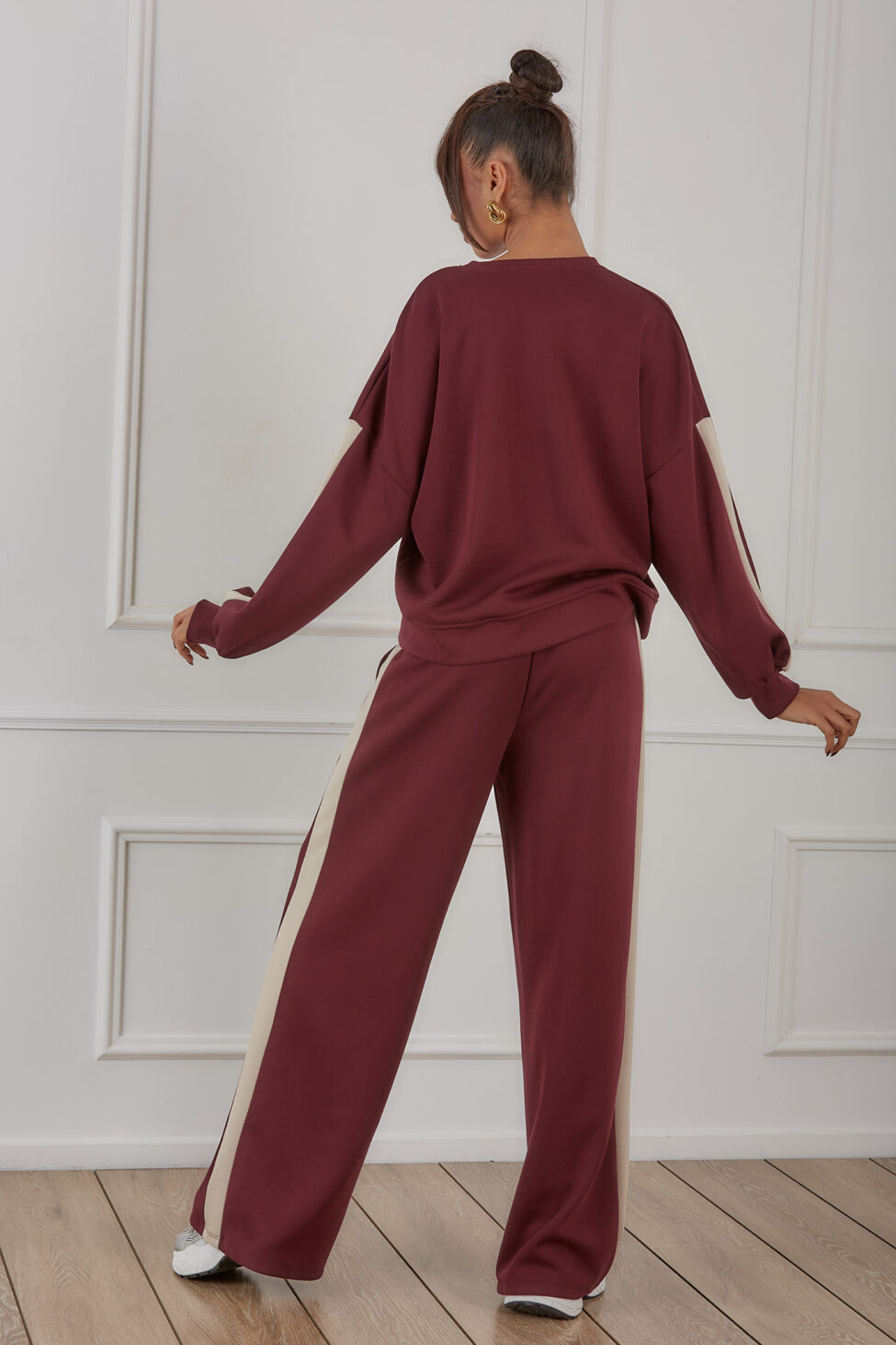 Picco σετ φούτερ παντελόνι μπορντό - Image 3