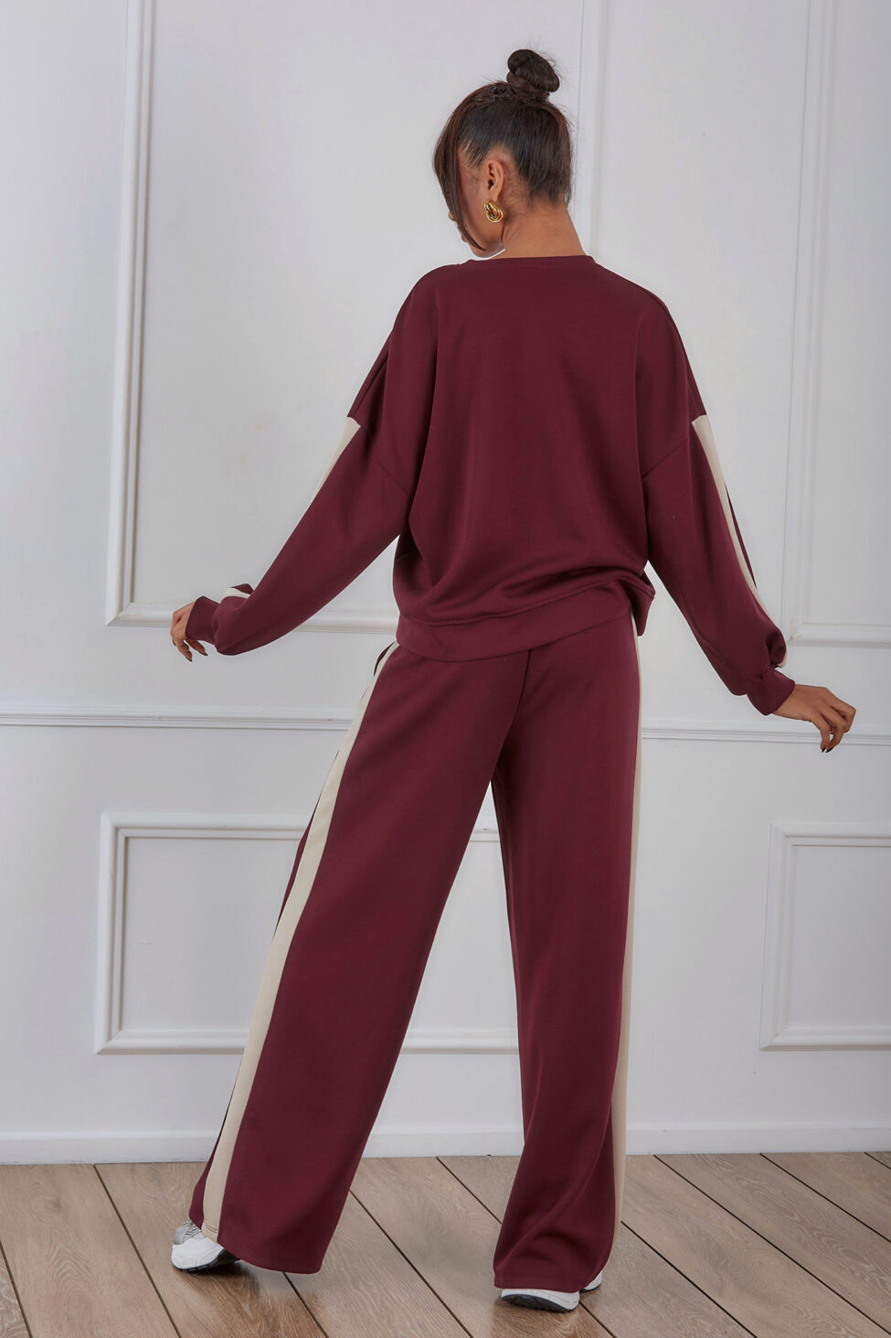 Picco σετ φούτερ παντελόνι μπορντό - Image 4