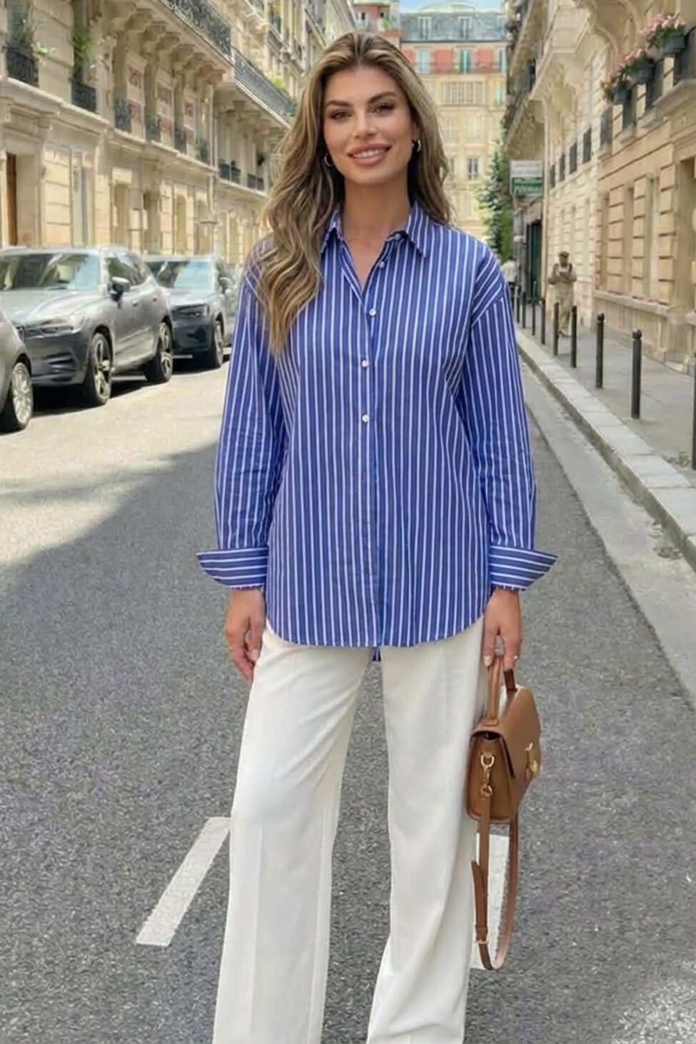 Pilot πουκάμισο με ρίγες μπλε - Image 3