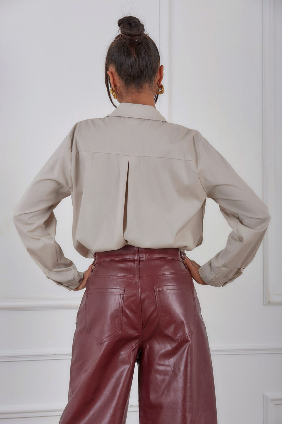 Poem πουκάμισο μπεζ - Image 3