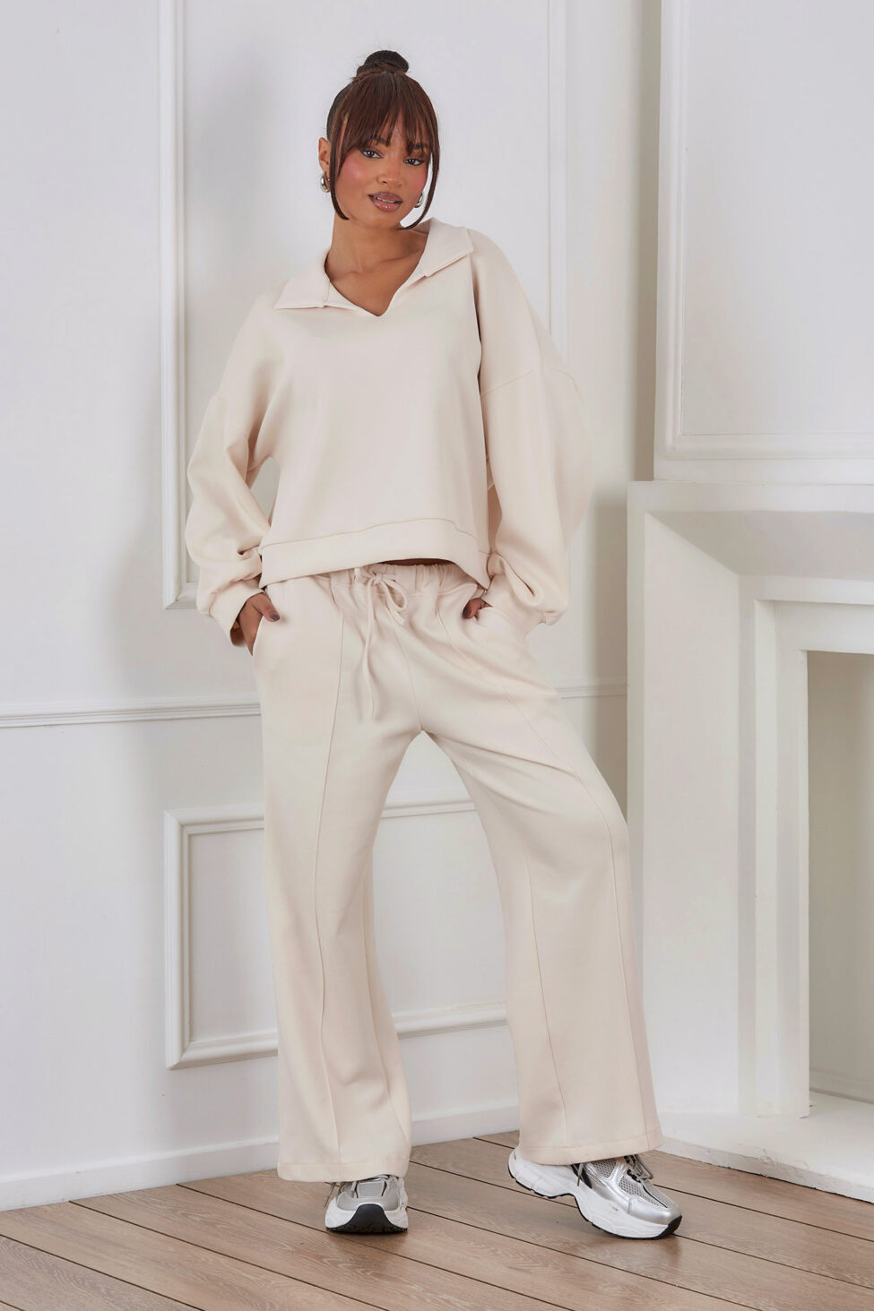 Ricky σετ μπλούζα παντελόνι εκρού - Image 2
