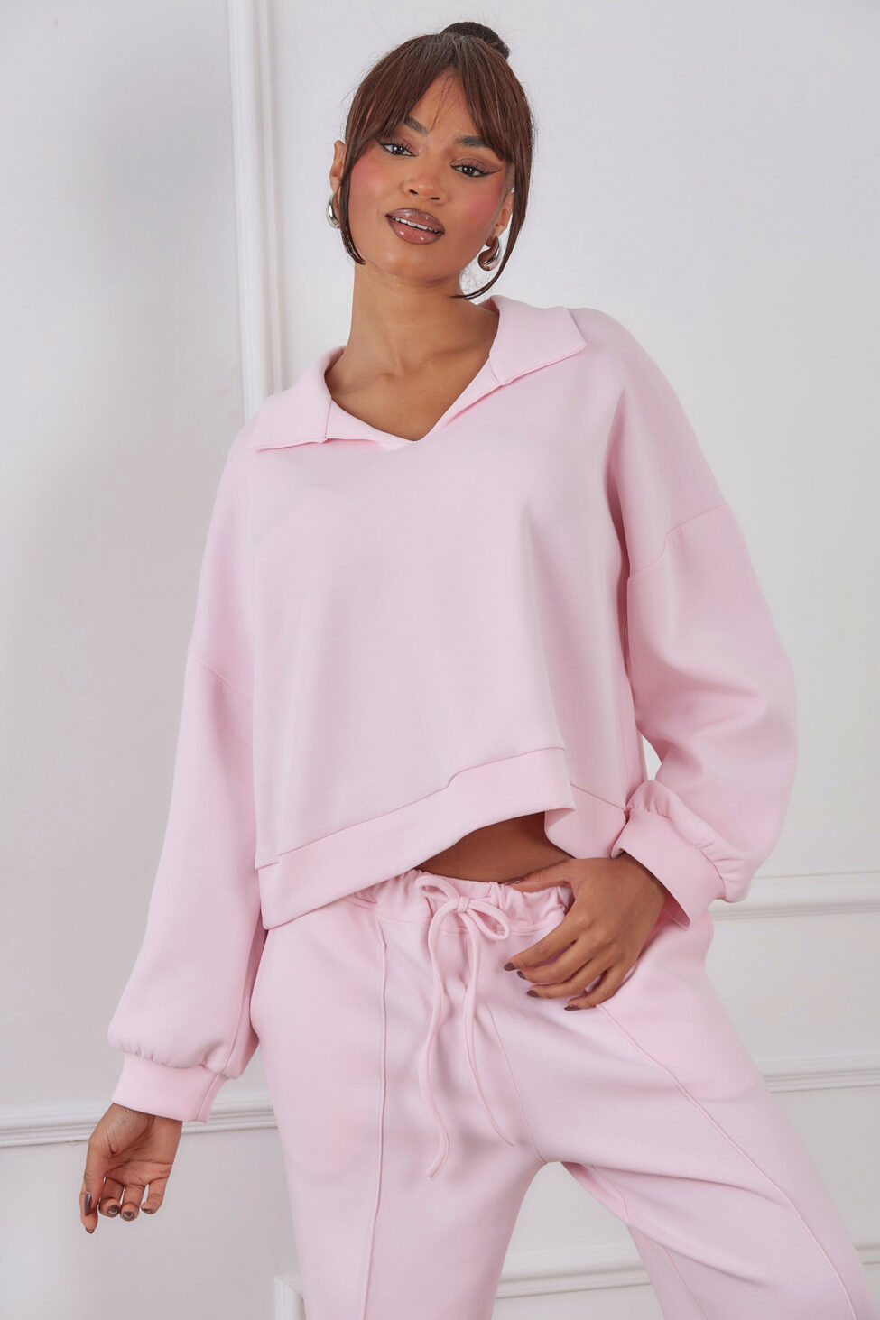 Ricky σετ μπλούζα παντελόνι ροζ - Image 2