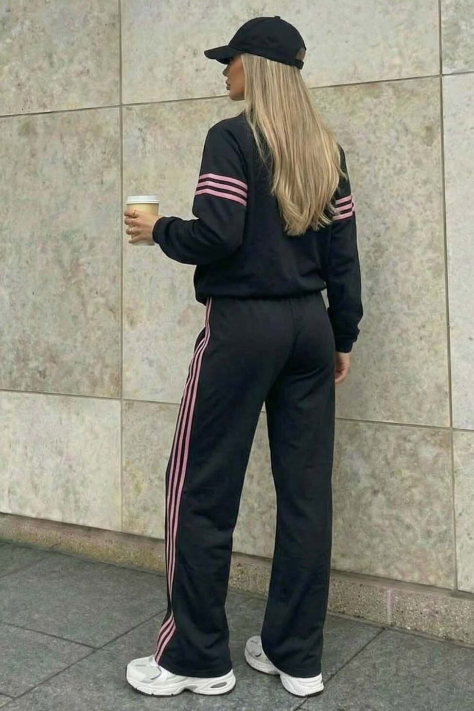 Run σετ φόρμα φούτερ με παντελόνι μπλε - Image 2