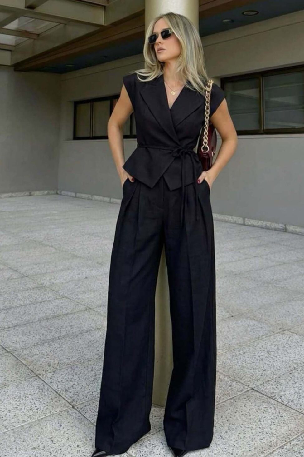 Rylan Σετ Γιλέκο Παντελόνι μαύρο - Image 2