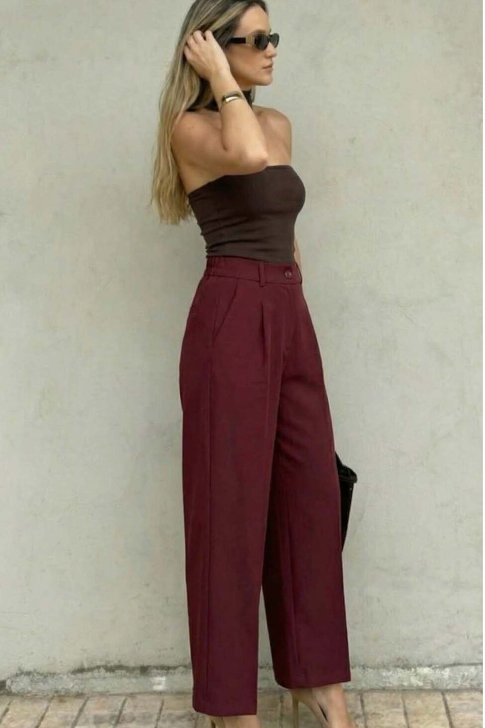 Siofra παντελόνι μπορντό - Image 2