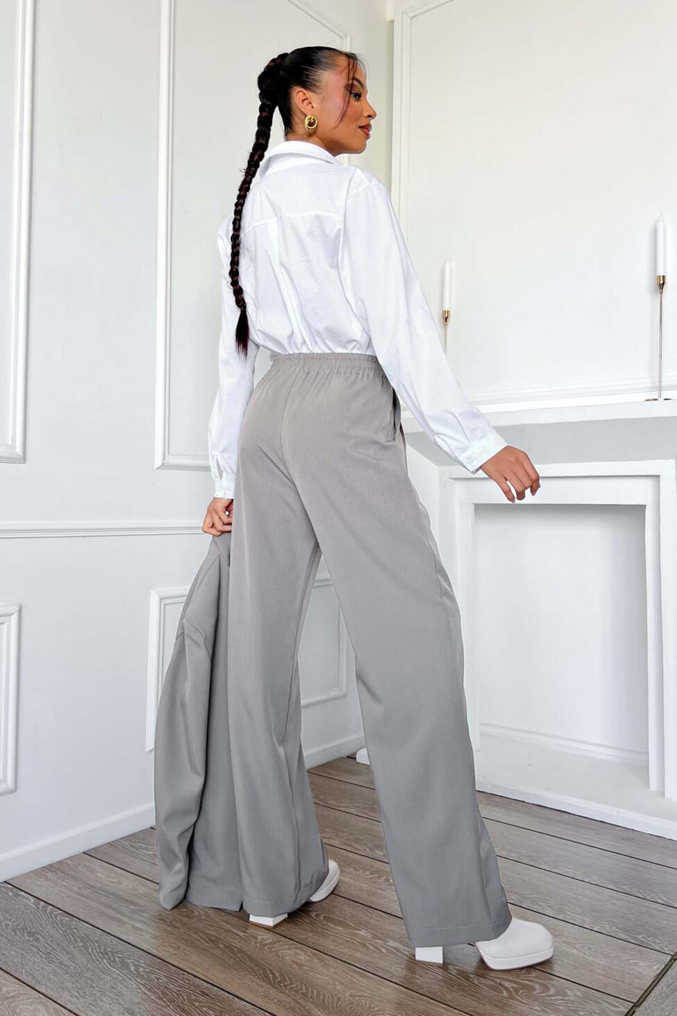 Suzzane σετ σακάκι με παντελόνι γκρι - Image 3