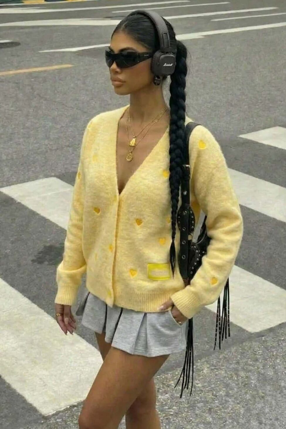 Sweetheart Πλέκτή Ζακέτα κίτρινο - Image 2
