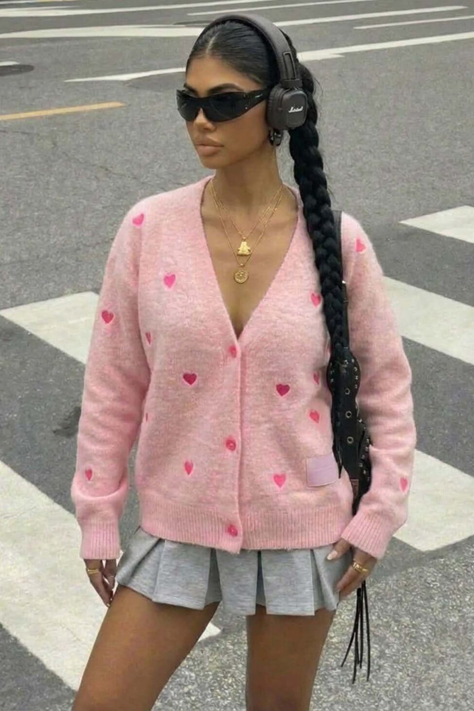 Sweetheart Πλέκτή Ζακέτα ροζ - Image 2