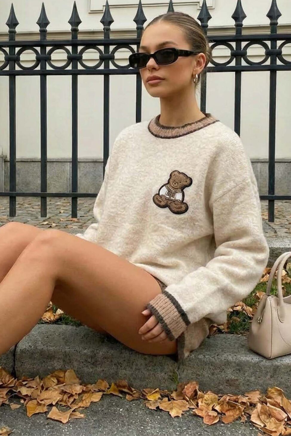 Teddyella Πλεκτή Μπλούζα εκρού - Image 2