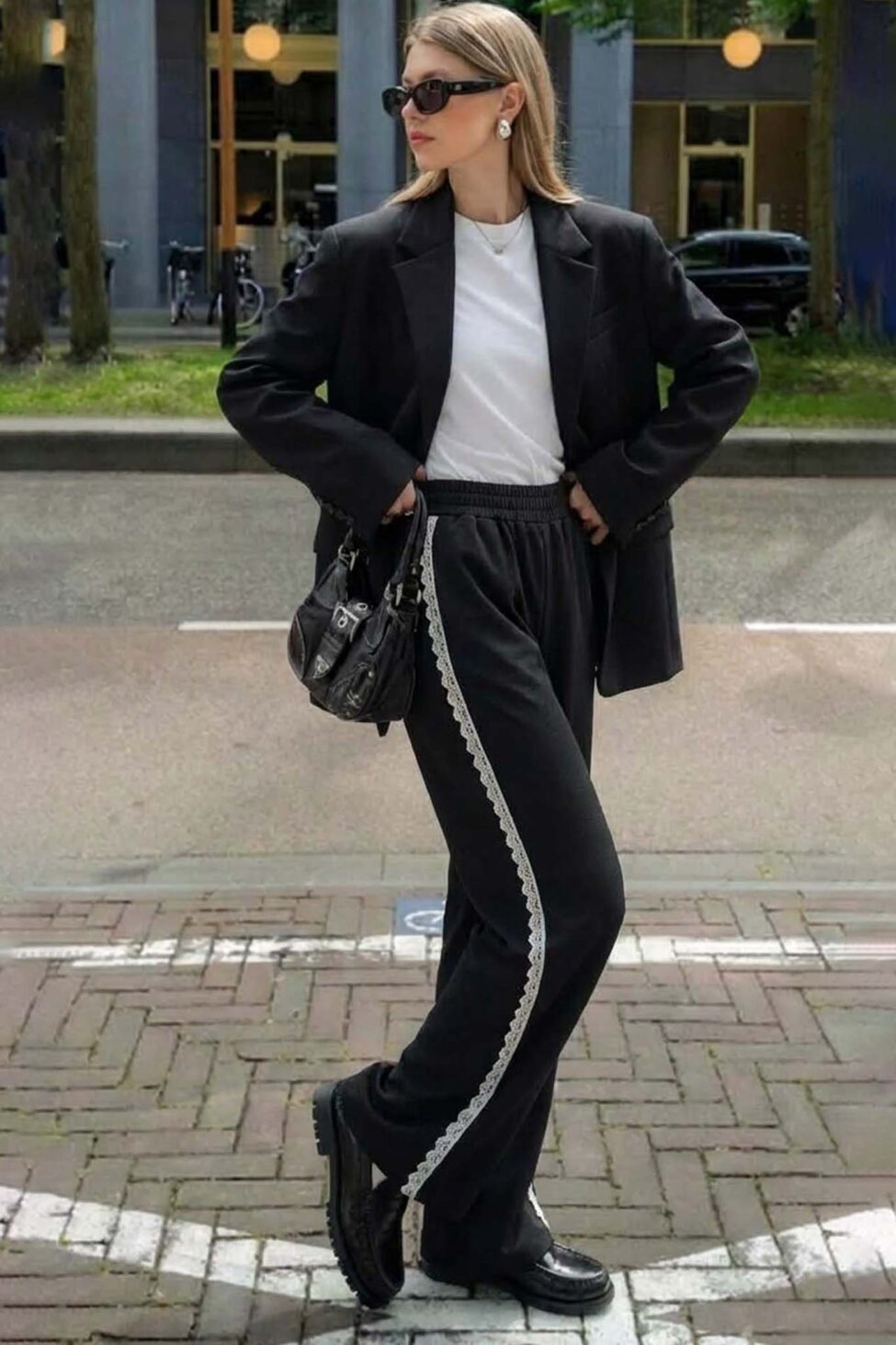 Zavia παντελόνι φούτερ μαύρο - Image 2