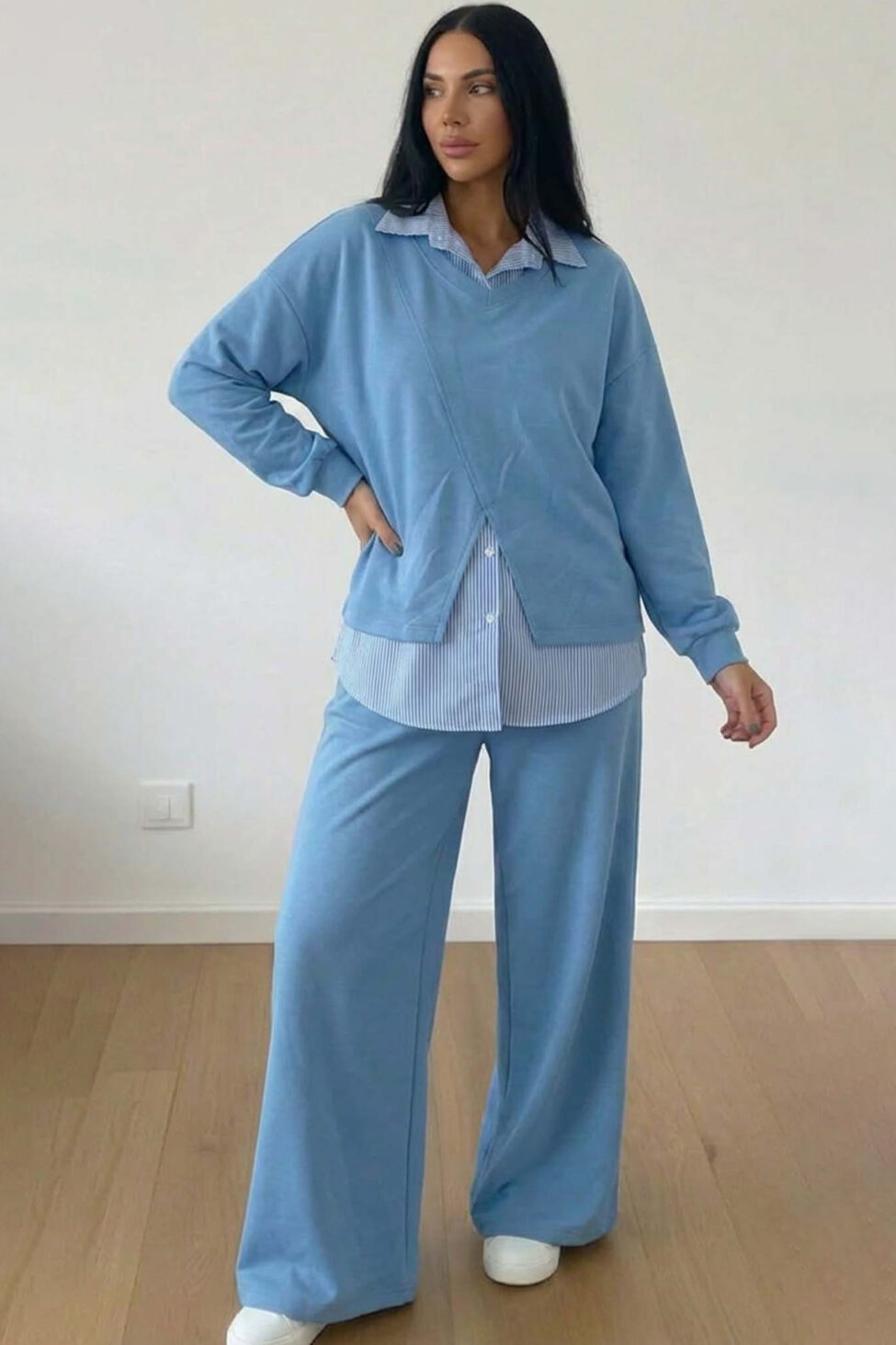 Adams σετ φούτερ παντελόνι γαλάζιο - Image 2