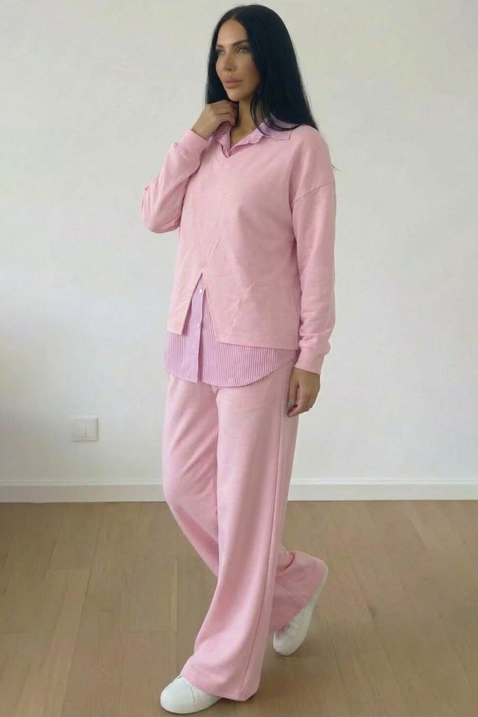Adams σετ φούτερ παντελόνι ροζ - Image 2