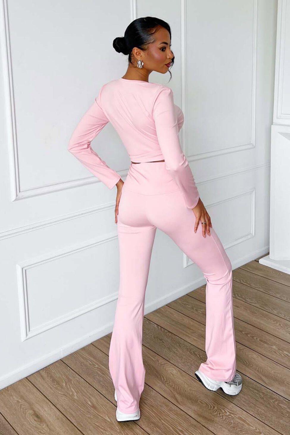 Airy σετ τοπ παντελόνι σομόν - Image 2