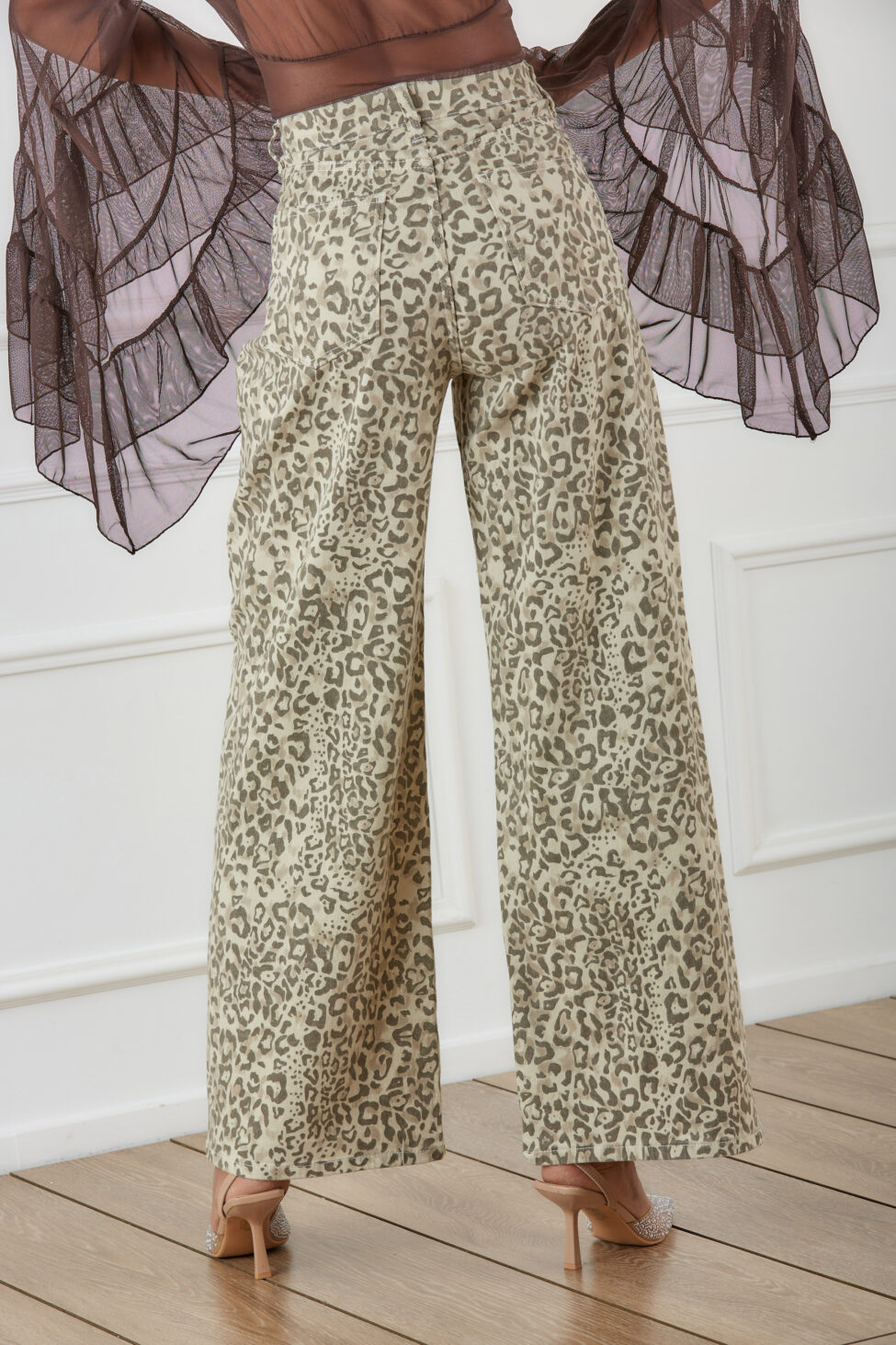 Alizee τζιν παντελόνι ελαστικό μπεζ - Image 3