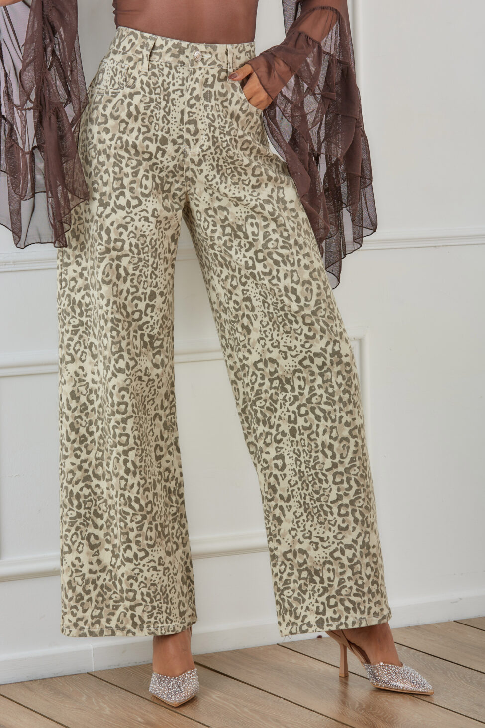 Alizee τζιν παντελόνι ελαστικό μπεζ - Image 4