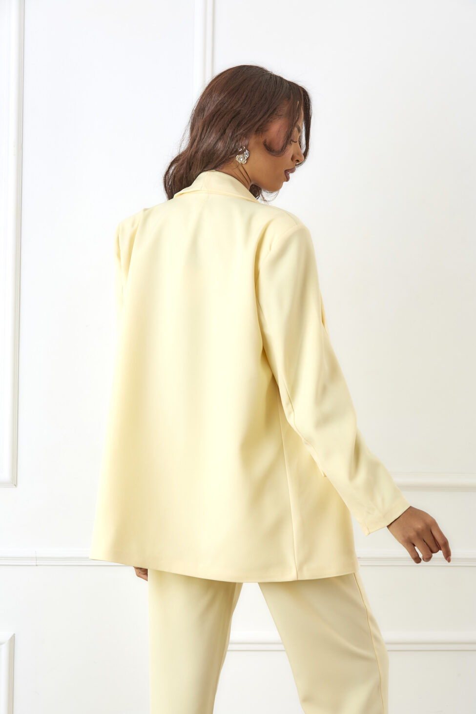 Aquilla σετ παντελόνι σακάκι κίτρινο - Image 2