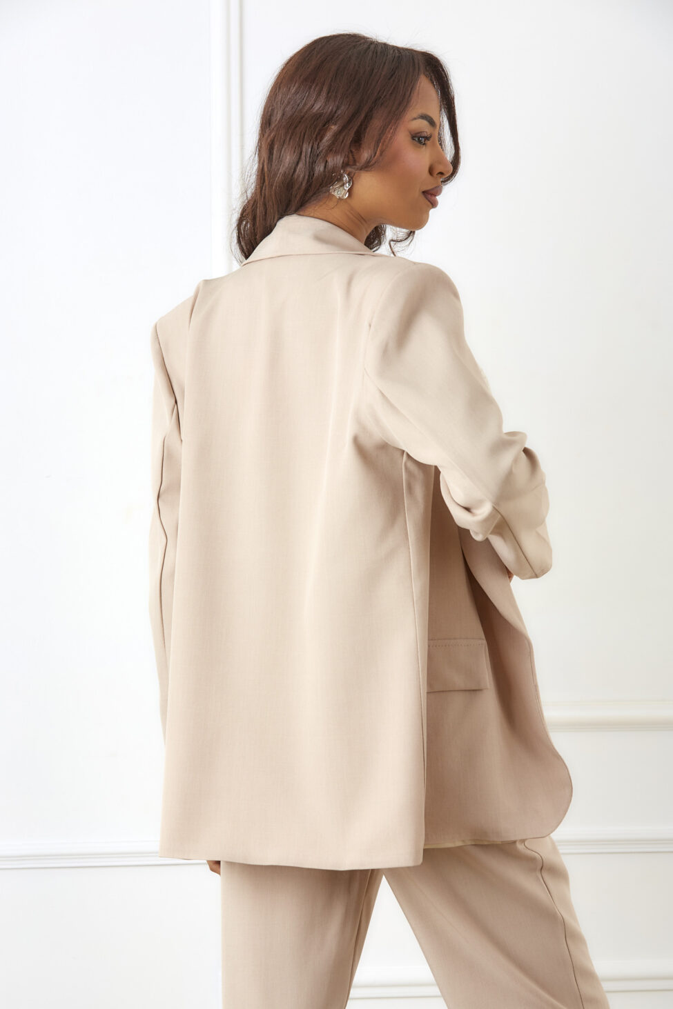 Aquilla σετ παντελόνι σακάκι μπεζ - Image 3