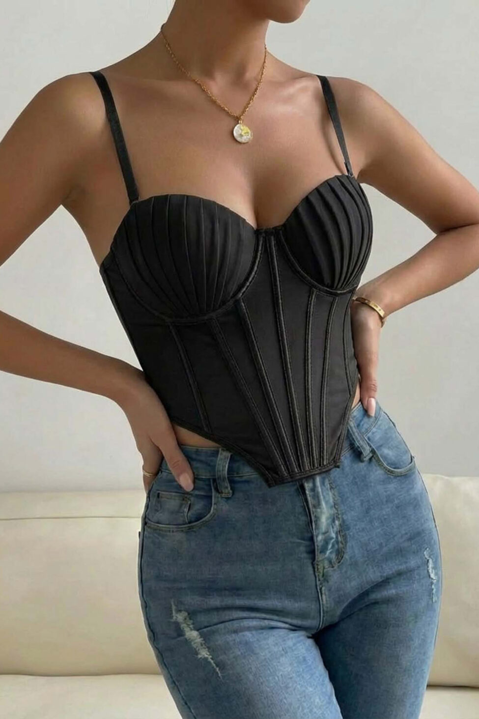 Ashley κορσές με διαφάνεια μαύρο - Image 2