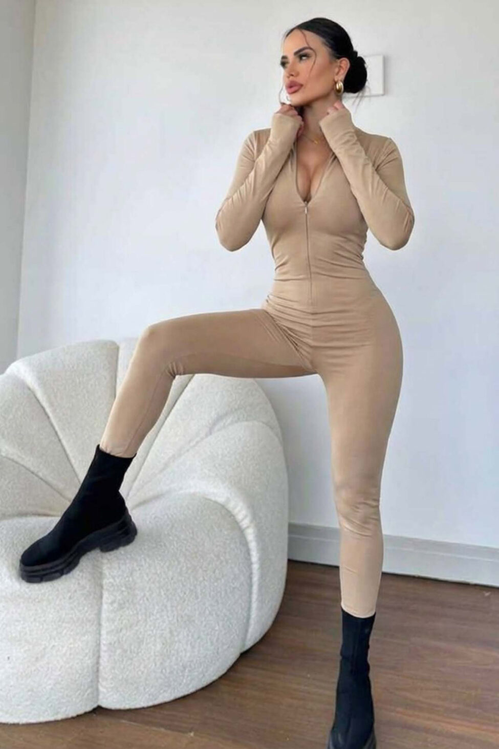 Barry ολόσωμη φόρμα εφαρμοστή μπεζ - Image 2