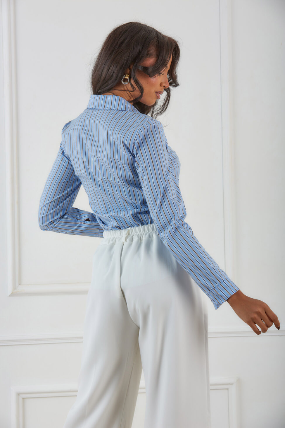 Belle πουκάμισο με ρίγες μπλε - Image 4