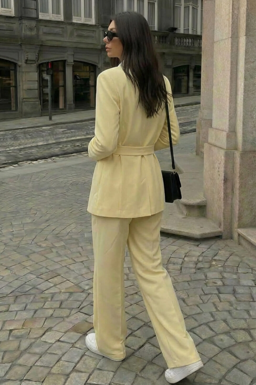 Berlin Σετ σακάκι παντελόνι κίτρινο - Image 3
