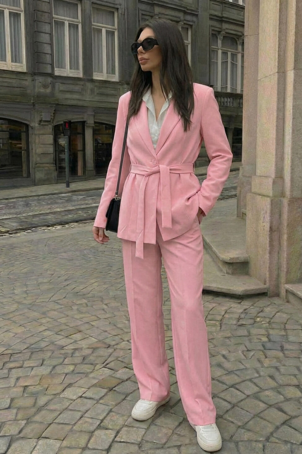 Berlin Σετ σακάκι παντελόνι ροζ - Image 3