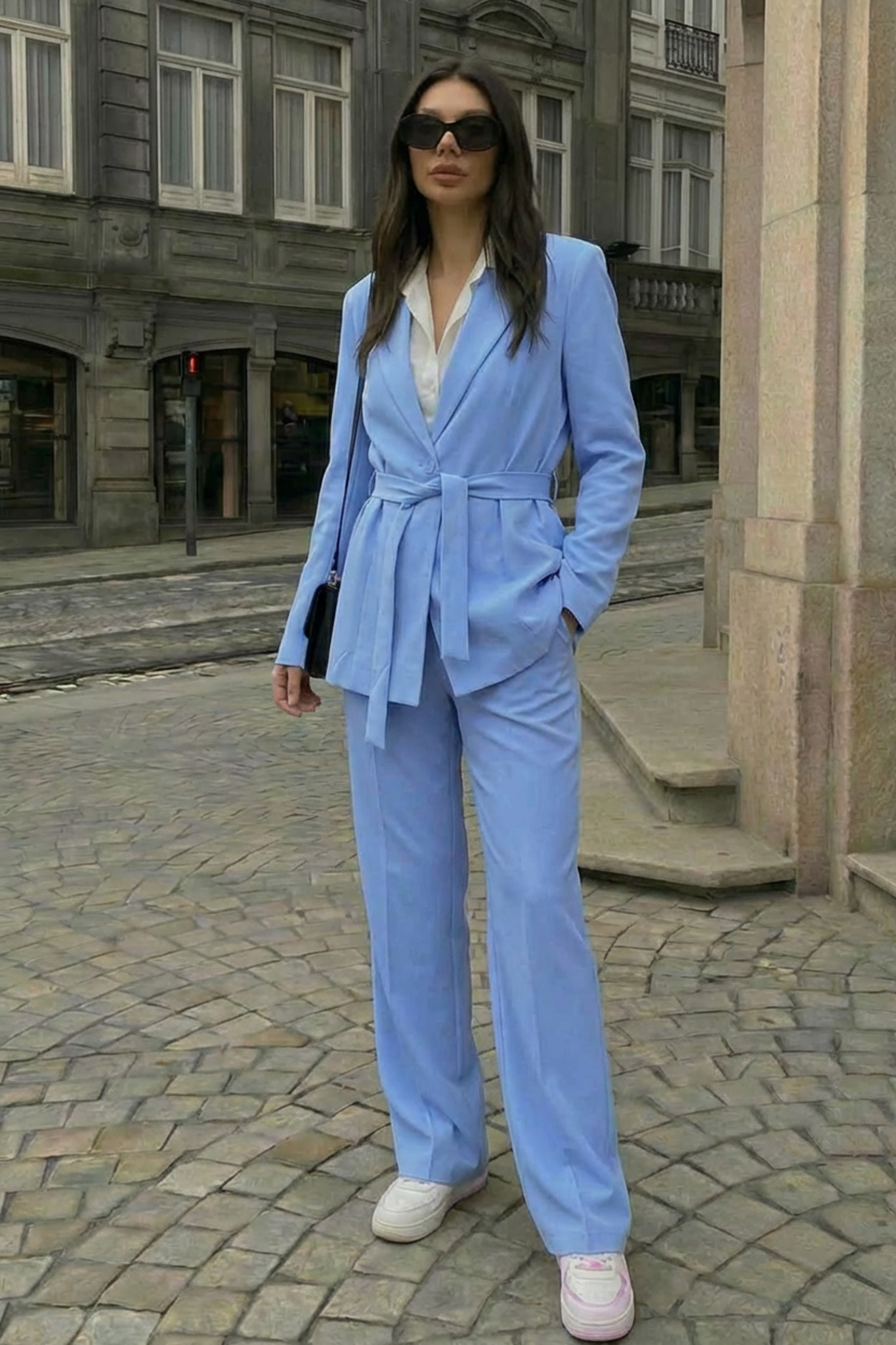 Berlin Σετ σακάκι παντελόνι σιελ Berlin Σετ σακάκι παντελόνι σιελ - Image 1