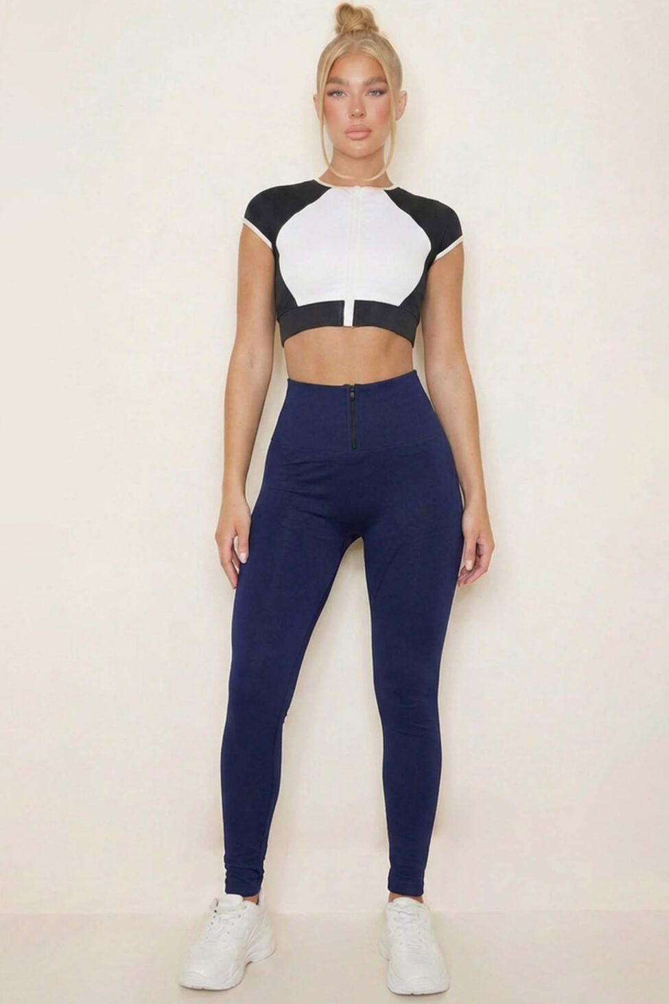 Bette κολάν με φερμουάρ στη μέση μπλε σκούρο - Image 2