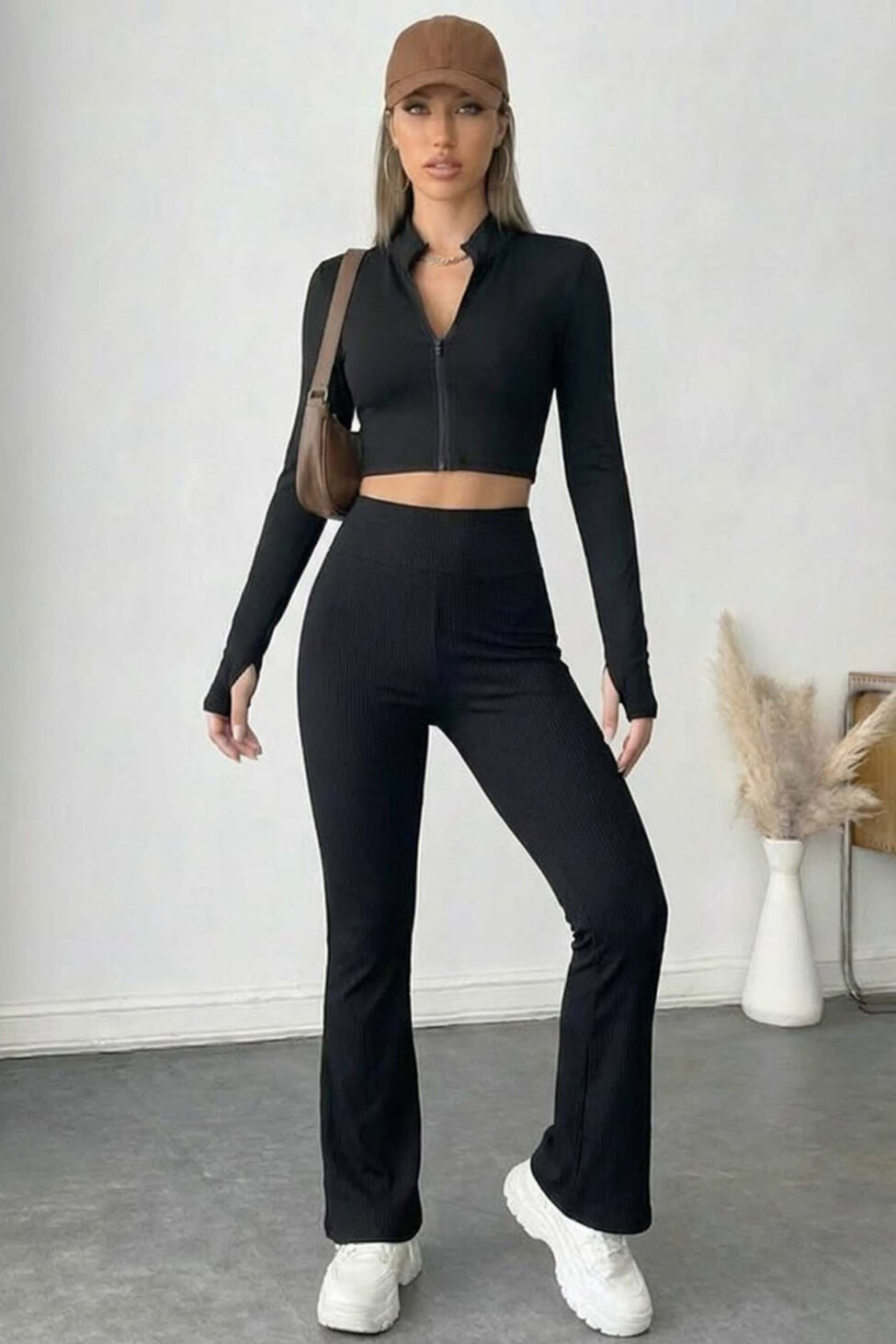 Bianka ψηλόμεσο κολάν καμπάνα μαύρο - Image 2