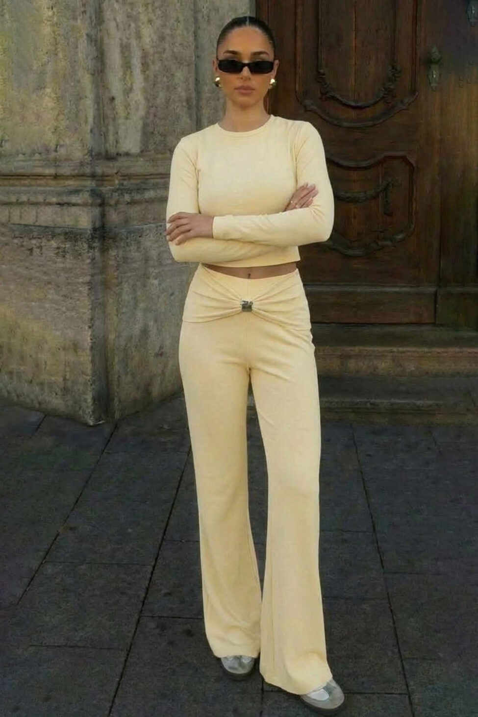 Breeze σετ μπλούζα παντελόνι κίτρινο - Image 2