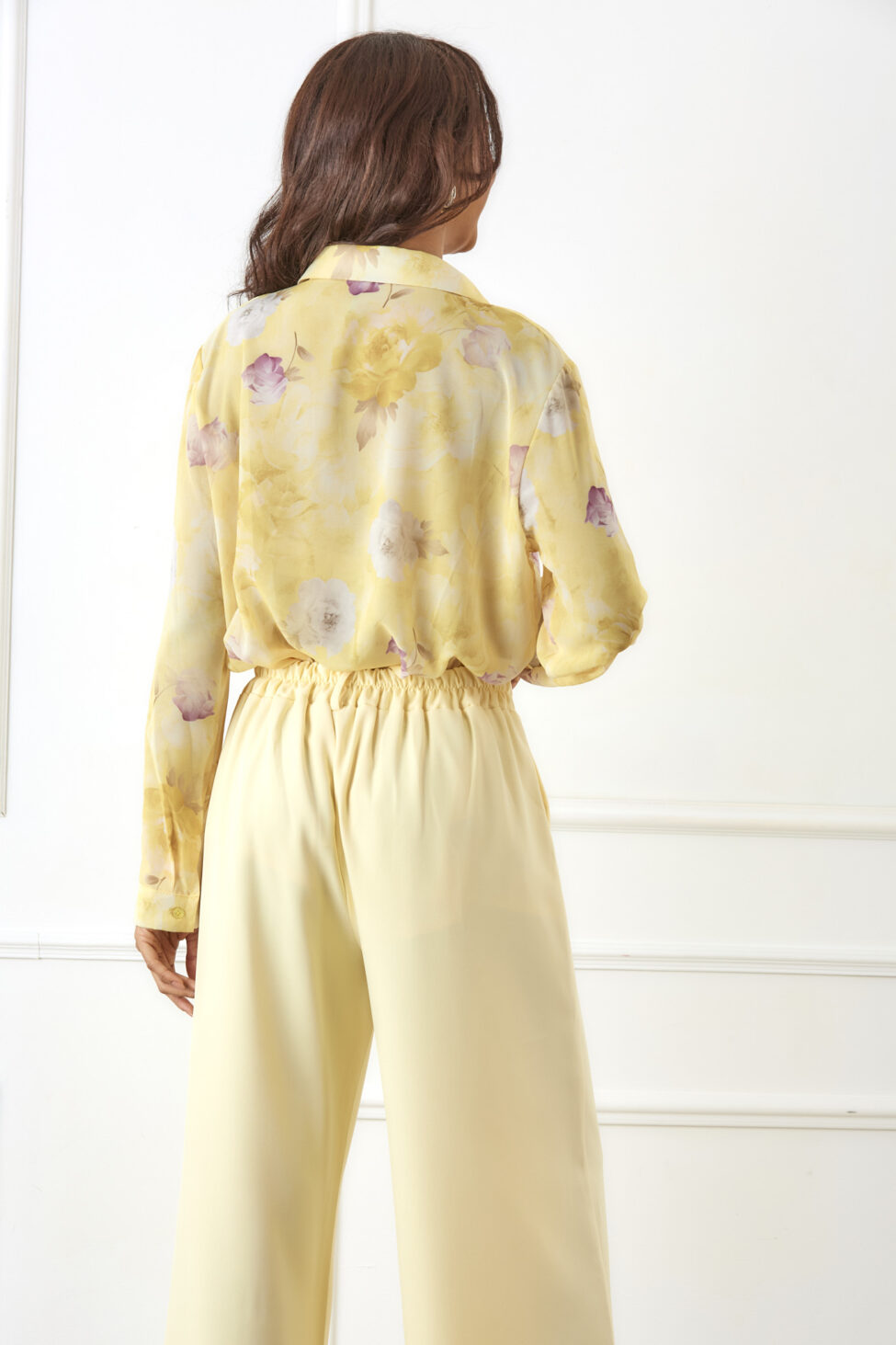 Brennan πουκάμισο ζορζέτα φλοράλ κίτρινο - Image 3