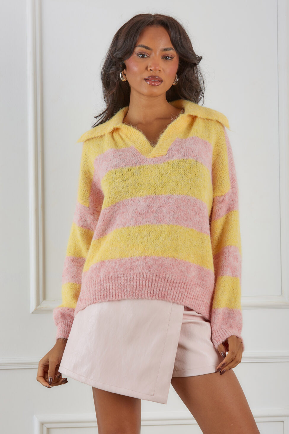 Britt πλεκτή μπλούζα κίτρινο - Image 2