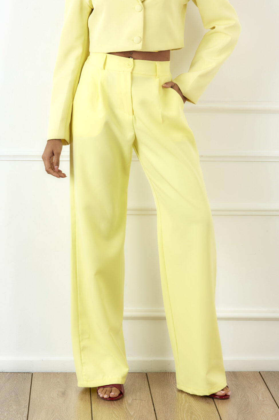 Carry ψηλόμεσο παντελόνι κίτρινο - Image 2