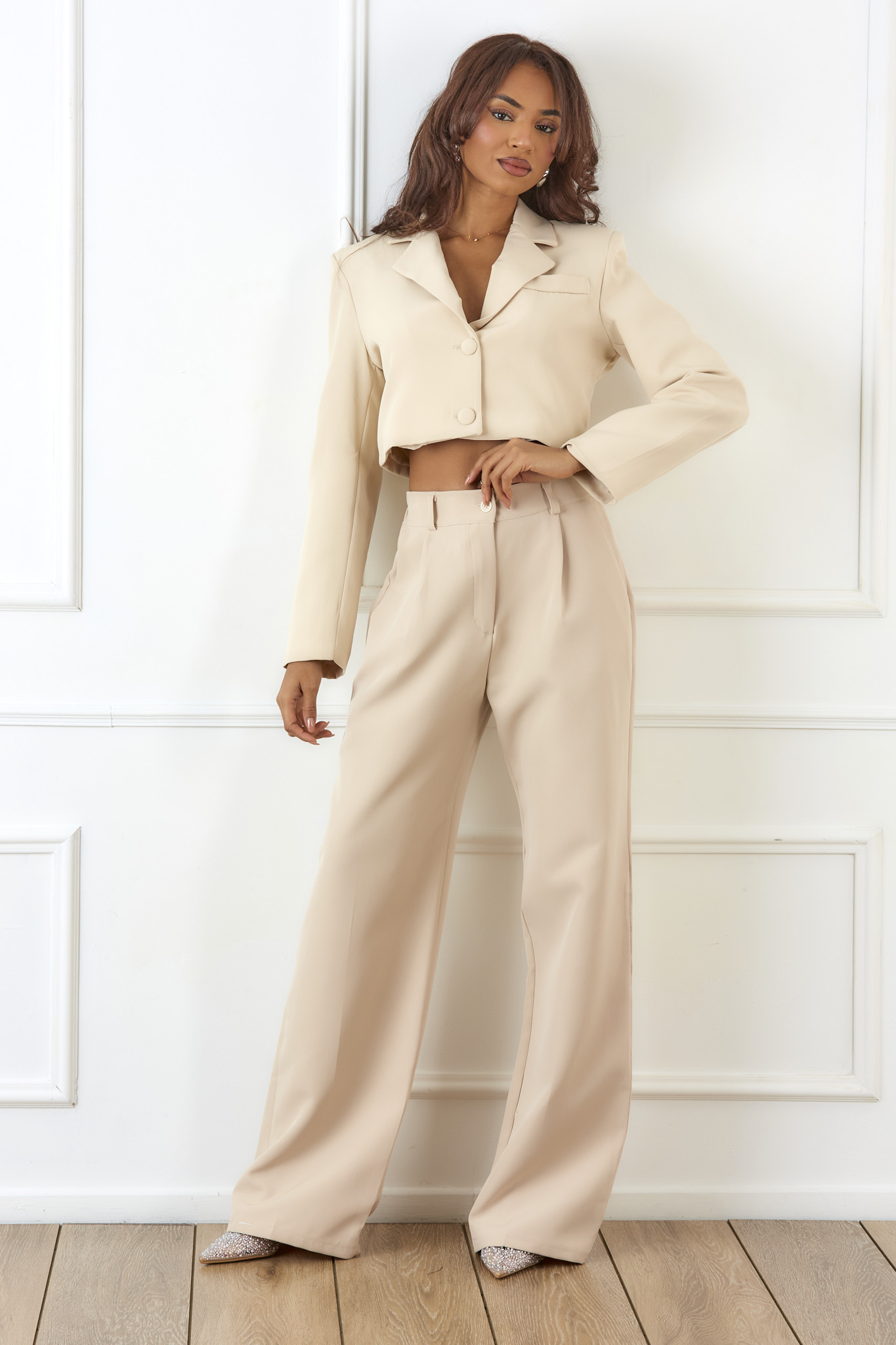 Carry παντελόνι μπεζ Carry ψηλόμεσο παντελόνι μπεζ - Image 1